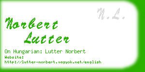 norbert lutter business card